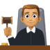 👨🏽‍⚖️ man judge: medium skin tone display on Facebook